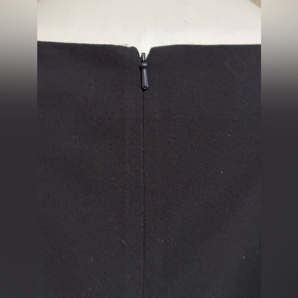 GRACE Black Sleeveless Flare Dress Ruffles Zipper Closure In Back Sz 12 - Picture 8 of 16